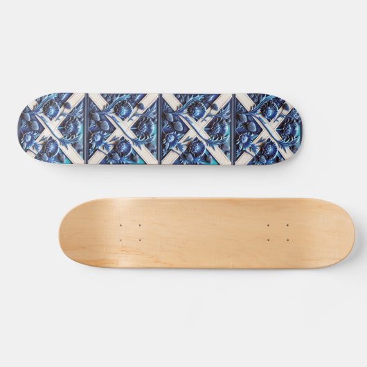 Skateboard mit Scottish Thistles Design (Horizontal)