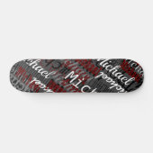 Skateboard mit seinem Namen (Horizontal)