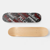 Skateboard mit seinem Namen (Horizontal)