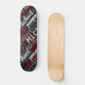 Skateboard mit seinem Namen (Vorderseite)