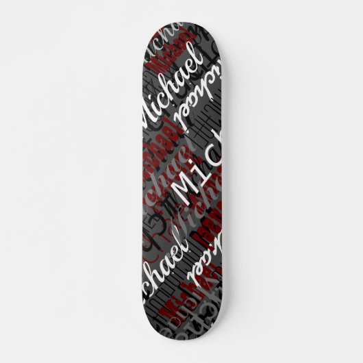 Skateboard mit seinem Namen (Vorne)