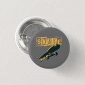 Skateboard mit Skate-Text Button (Vorne & Hinten)