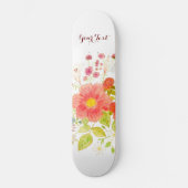 Skateboard mit Sommer-Blume (Vorderseite)