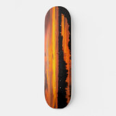 Skateboard mit Sonnenuntergang (Vorderseite)