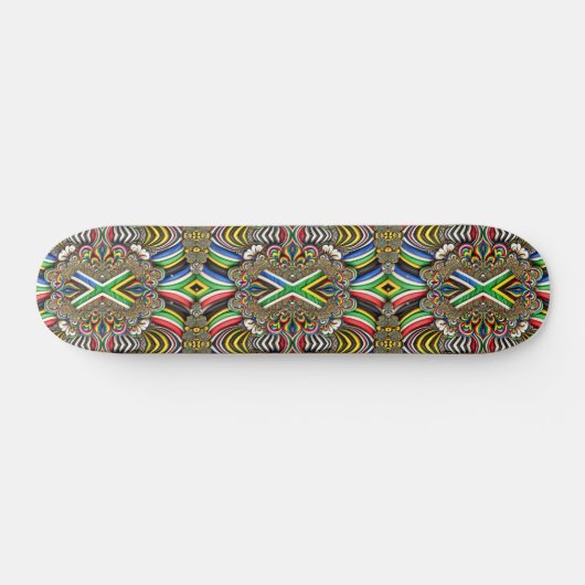 Skateboard mit südafrikanischem Farbdesign (Horizontal)