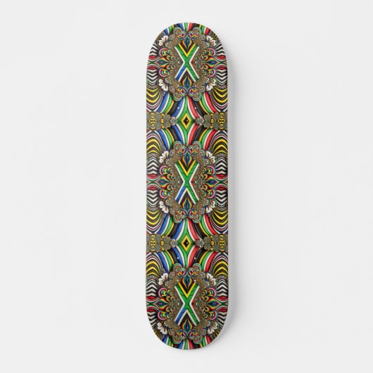 Skateboard mit südafrikanischem Farbdesign (Vorne)