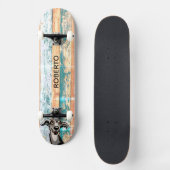 Skateboard mit verwittertem Holz (Vorderseite)