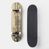 Skateboard mit verwittertem Holzdesign (Vorderseite)