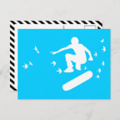 Skateboard mit Vögeln Postkarte (Vorne/Hinten)