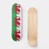 Skateboard mit Wales-Flagge (Vorderseite)