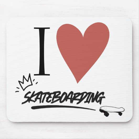 Skateboard Modern I Liebe SkateboardCase-Ma Mousepad (Vorne)