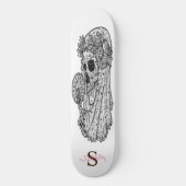 Skateboard Monogram Pink LUCKY Skull (Vorderseite)