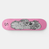 Skateboard Monogram Pink Wedelskull (Horizontal)
