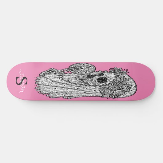 Skateboard Monogram Pink Wedelskull (Horizontal)