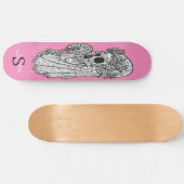 Skateboard Monogram Pink Wedelskull (Horizontal)