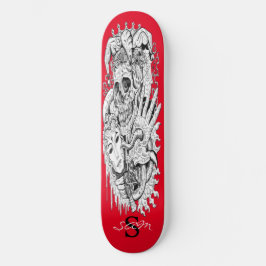 Skateboard Monogram Skull Skeleton Court Jester