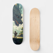 Skateboard Monstruo lagarto y guerrero japonés (Vorderseite)