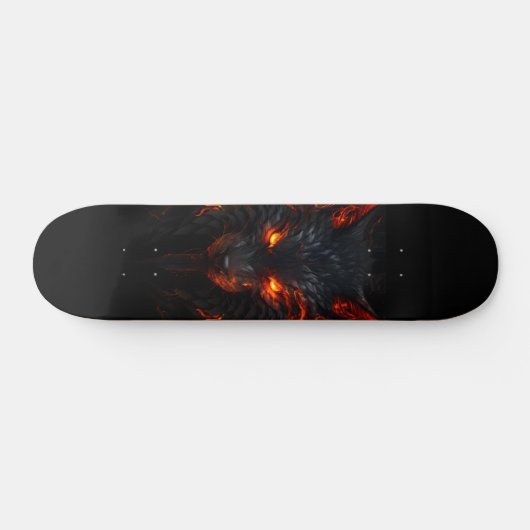 Skateboard Monstruo zorro con ojos rojos (Horizontal)