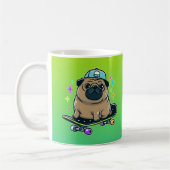 Skateboard-Mops Kaffeetasse (Links)