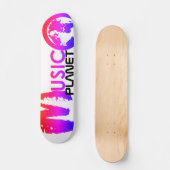 Skateboard MUSIC PLANET, 7¾ Zoll Deck (Vorderseite)