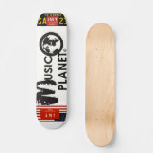 Skateboard MUSIC PLANET, 7¾ Zoll Deck (Vorderseite)
