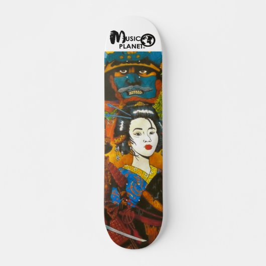 Skateboard MUSIC PLANET, 7¾ Zoll Deck (Vorne)