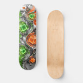 Skateboard - Neon-Chrom-Flüssigkeitsspritzer-Deck (Vorderseite)