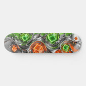 Skateboard - Neon-Chrom-Flüssigkeitsspritzer-Deck (Horizontal)