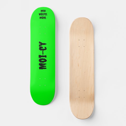 Skateboard neongrün (Vorderseite)