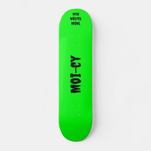 Skateboard neongrün (Vorderseite)