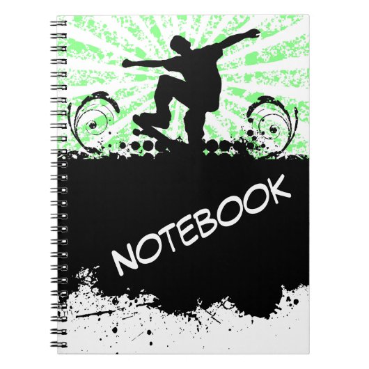 Skateboard-Notebook Notizblock (Vorderseite)