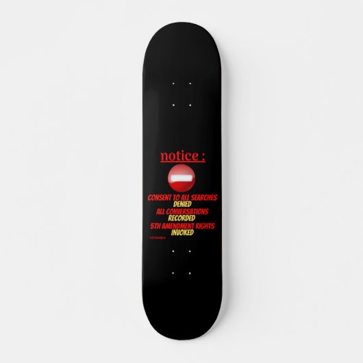 Skateboard "NOTICE.." (Vorne)