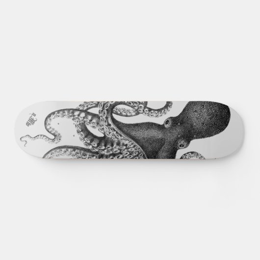 Skateboard Octopus Illustration (Horizontal)