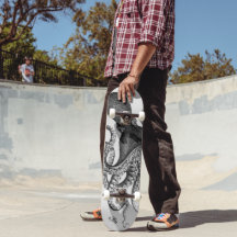 Skateboard Octopus Illustration