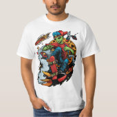 Skateboard of the Galaxy T-Shirt (Vorderseite)