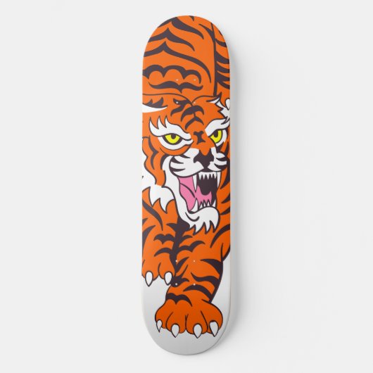 Skateboard Orange Tiger (Vorderseite)