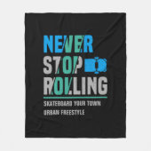 Skateboard "Ortsname" hinzufügen - das Rollen niem Fleecedecke (Vorderseite)