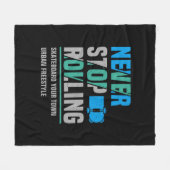 Skateboard "Ortsname" hinzufügen - das Rollen niem Fleecedecke (Vorderseite (Horizontal))