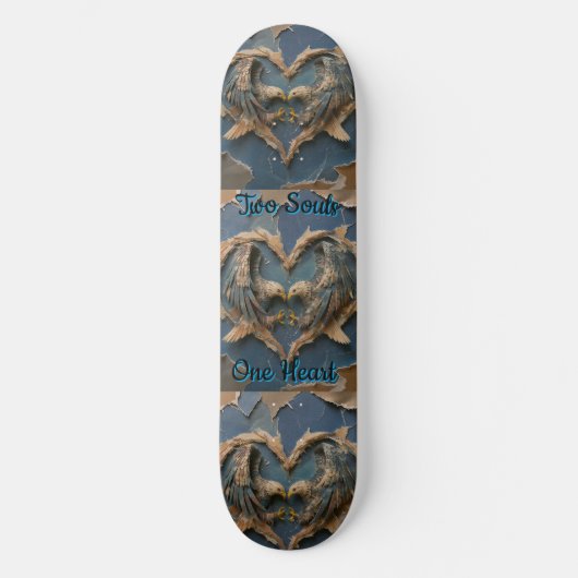 Skateboard Paper Cut Eagle Two Souls One Heart (Vorderseite)