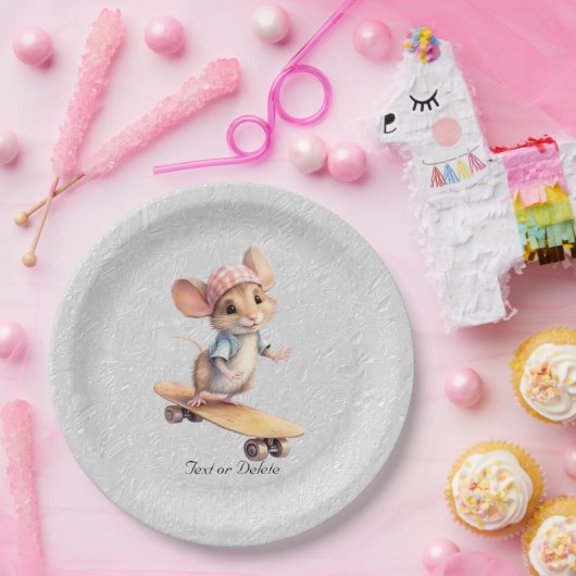 Skateboard-Papiertafel für Wasserfarben Pappteller (Party)