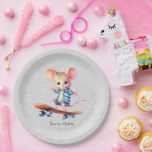 Skateboard-Papiertafel für Wasserfarben Pappteller (Party)