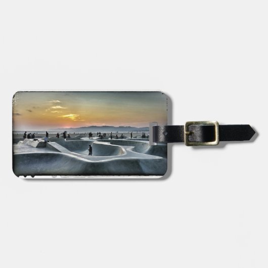 Skateboard-Park-Sonnenuntergang Gepäckanhänger (Vorderseite horizontal)