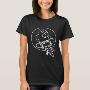 Skateboard Parrot Skaten Skate Hipster Tattoo I T-Shirt