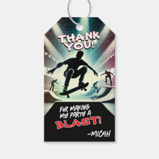 Skateboard Party Thank You Tag Geschenkanhänger