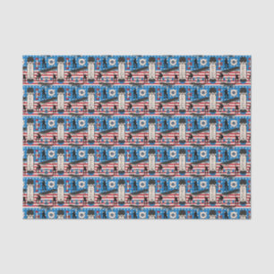 Skateboard Patriotic USA Skateboarder Seidenpapier