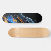 Skateboard Peligrosa criatura feroz ardiente (Horizontal)