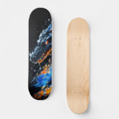 Skateboard Peligrosa criatura feroz ardiente (Vorderseite)