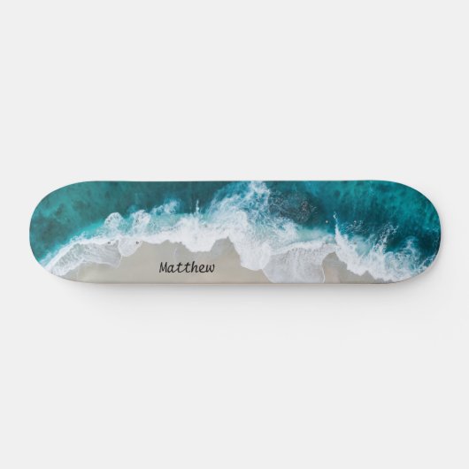 Skateboard "personalisiert Beach Ocean Waves" (Horizontal)