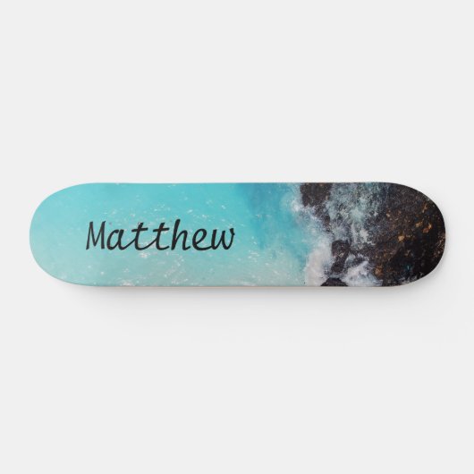 Skateboard "personalisiert Beach Ocean Waves" (Horizontal)