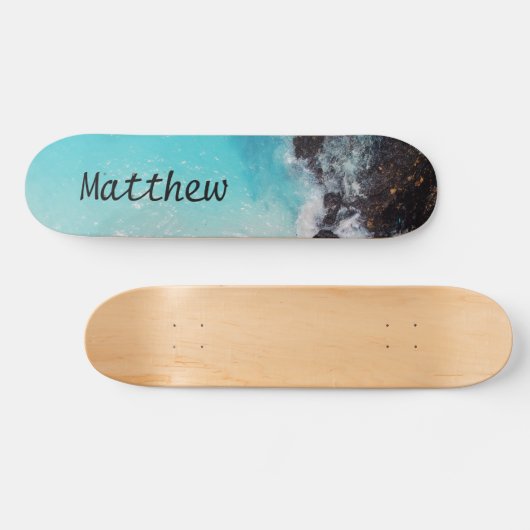 Skateboard "personalisiert Beach Ocean Waves" (Horizontal)
